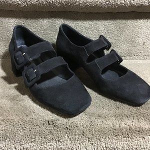 Jeffrey Campbell Carolyn Black Suede Heels